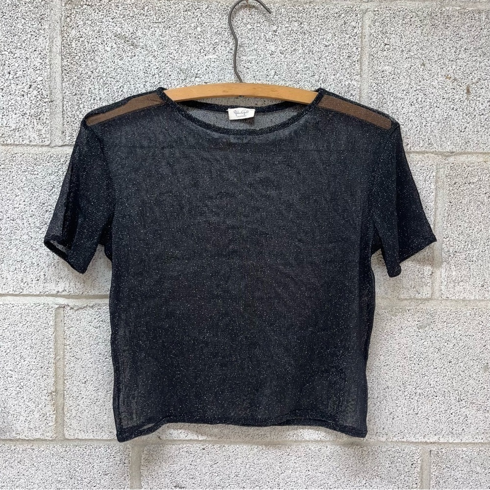 John Galt Transparent Sparkle Top